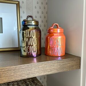 Rae Dunn Halloween Bundle : Iridescent Dead Man’s Bones and Pickled Brains